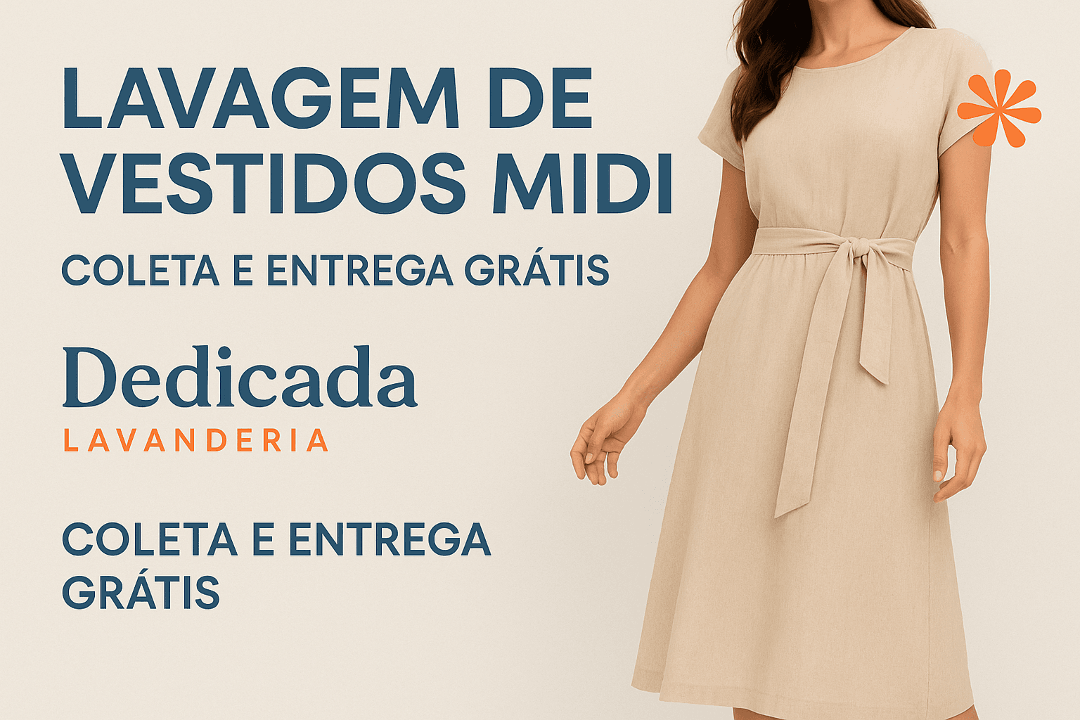 Lavanderia Florianópolis Lavagem Vestido Midi