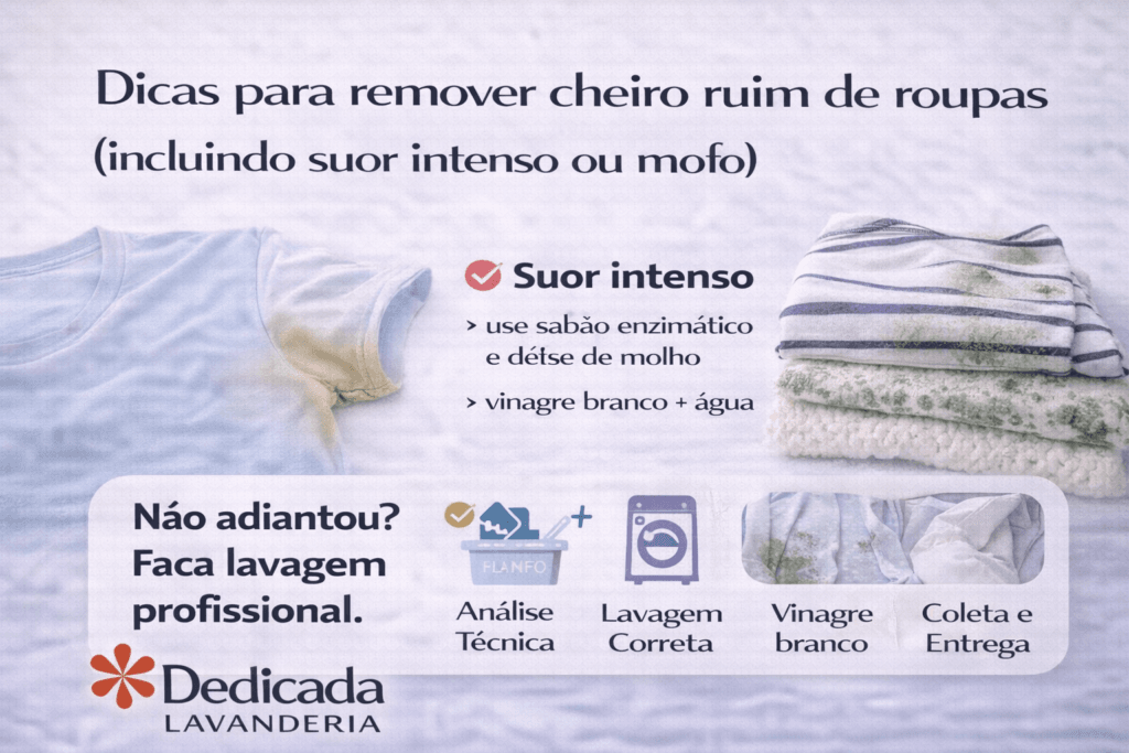 Como remover cheiro ruim das peças de roupas (suor, mofo, urina)