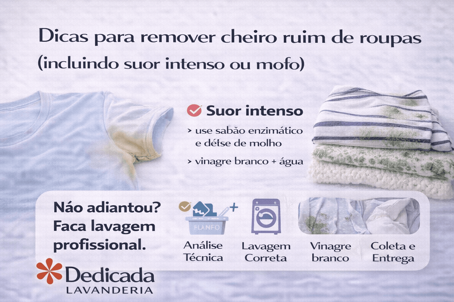 Lavanderia Florianópolis dicas remover cheiro ruim das roupas