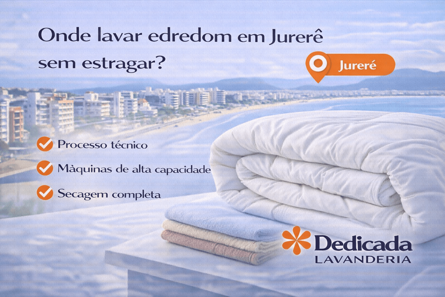 Lavanderia Florianópolis onde lavar edredom em Jurerê Internacional sem estra
