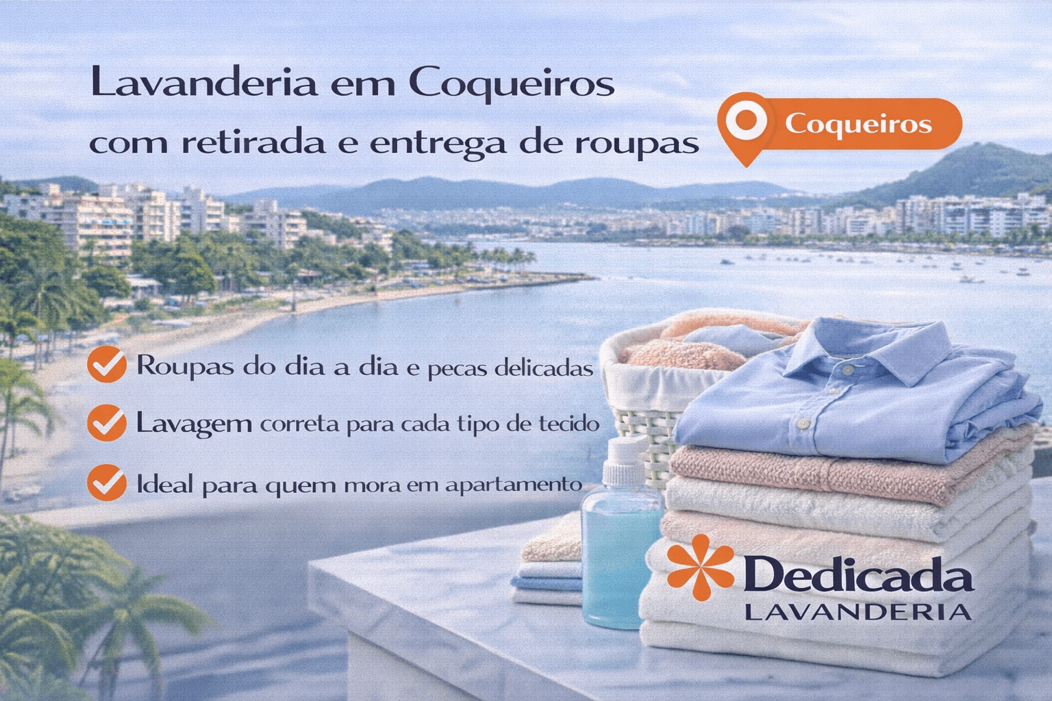 Lavanderia Florianópolis retirada e entrega em Coqueiros