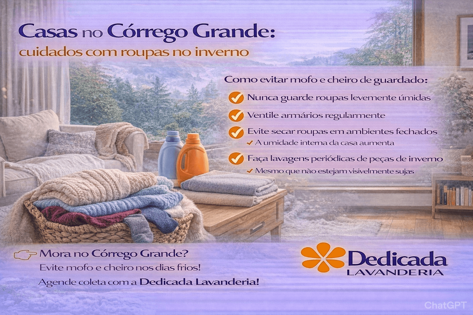 Lavanderia Florianópolis casas no córrego grande cuidados com as roupas de inverno