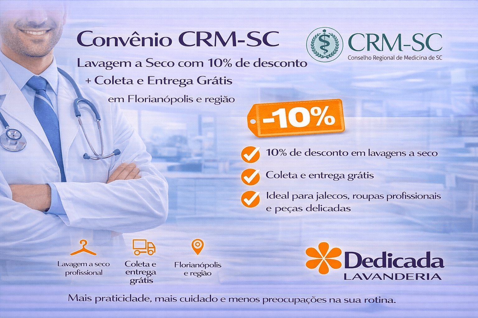 Lavanderia Florianópolis Convênio Conselho Regional Medicina