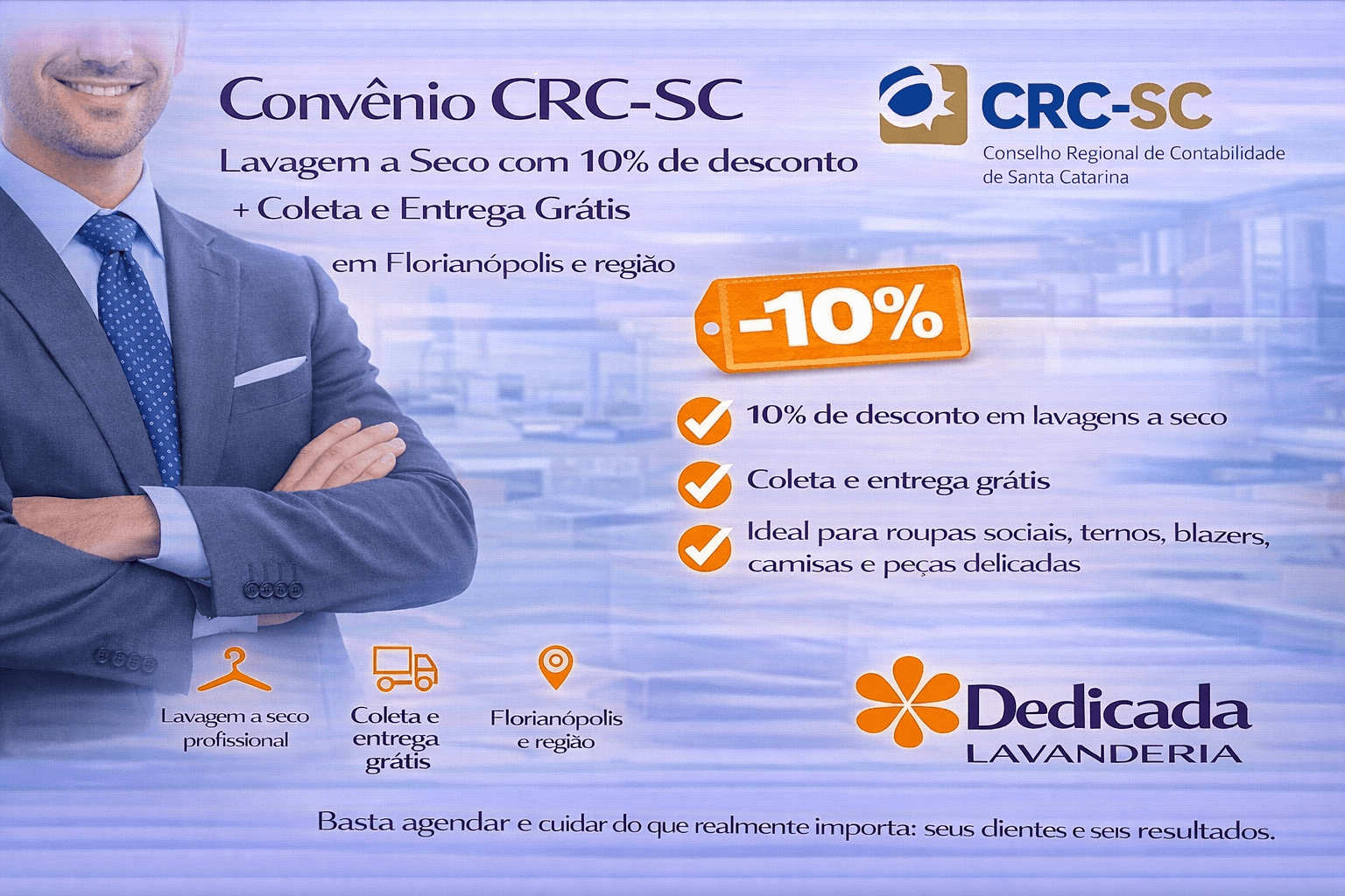 Lavanderia Florianópolis Convênio com Conselho Regional de Contabilidade (CRC)