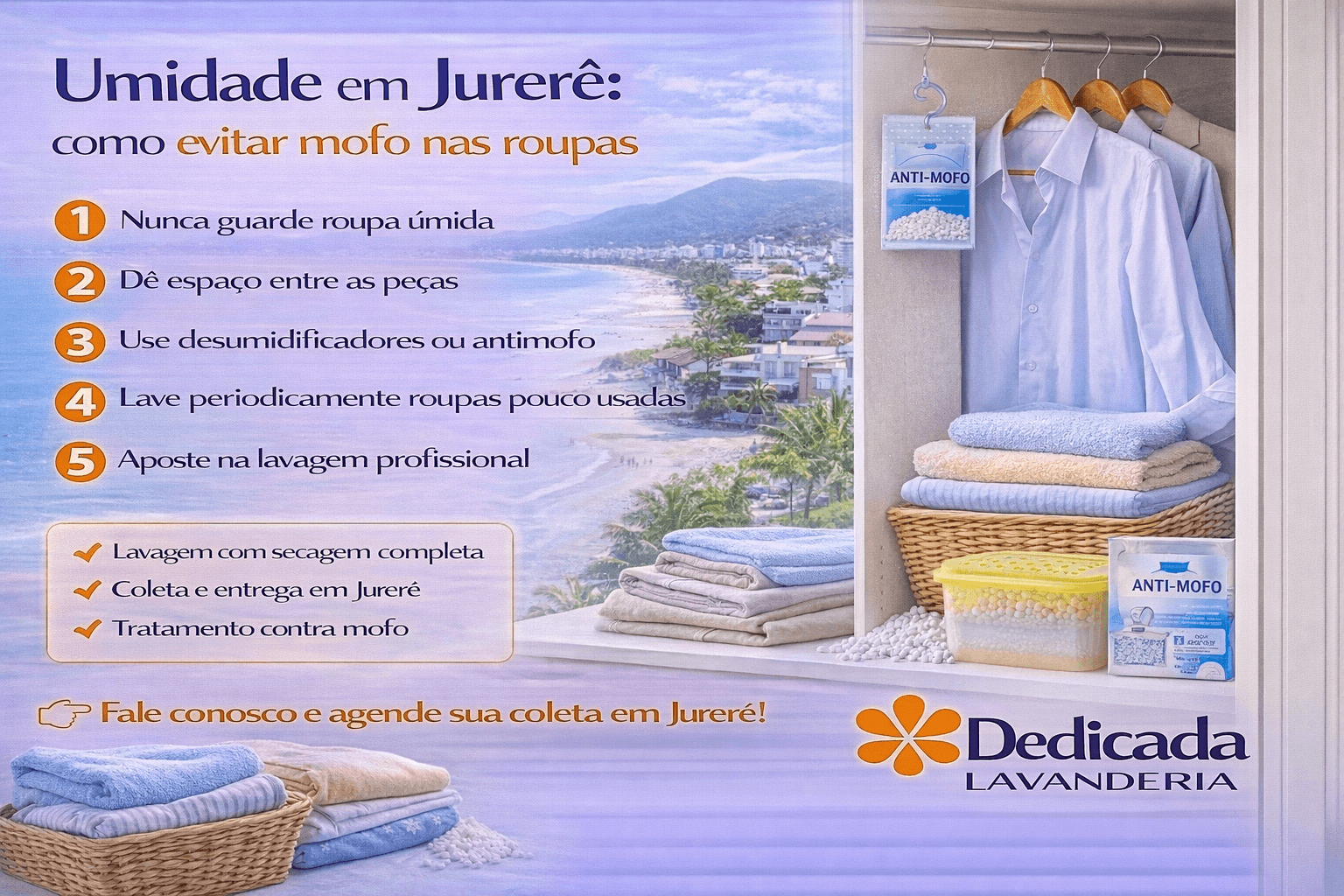 Lavanderia Florianópolis lavanderia Jurerê como evitar mofo nas roupas em Jurerê