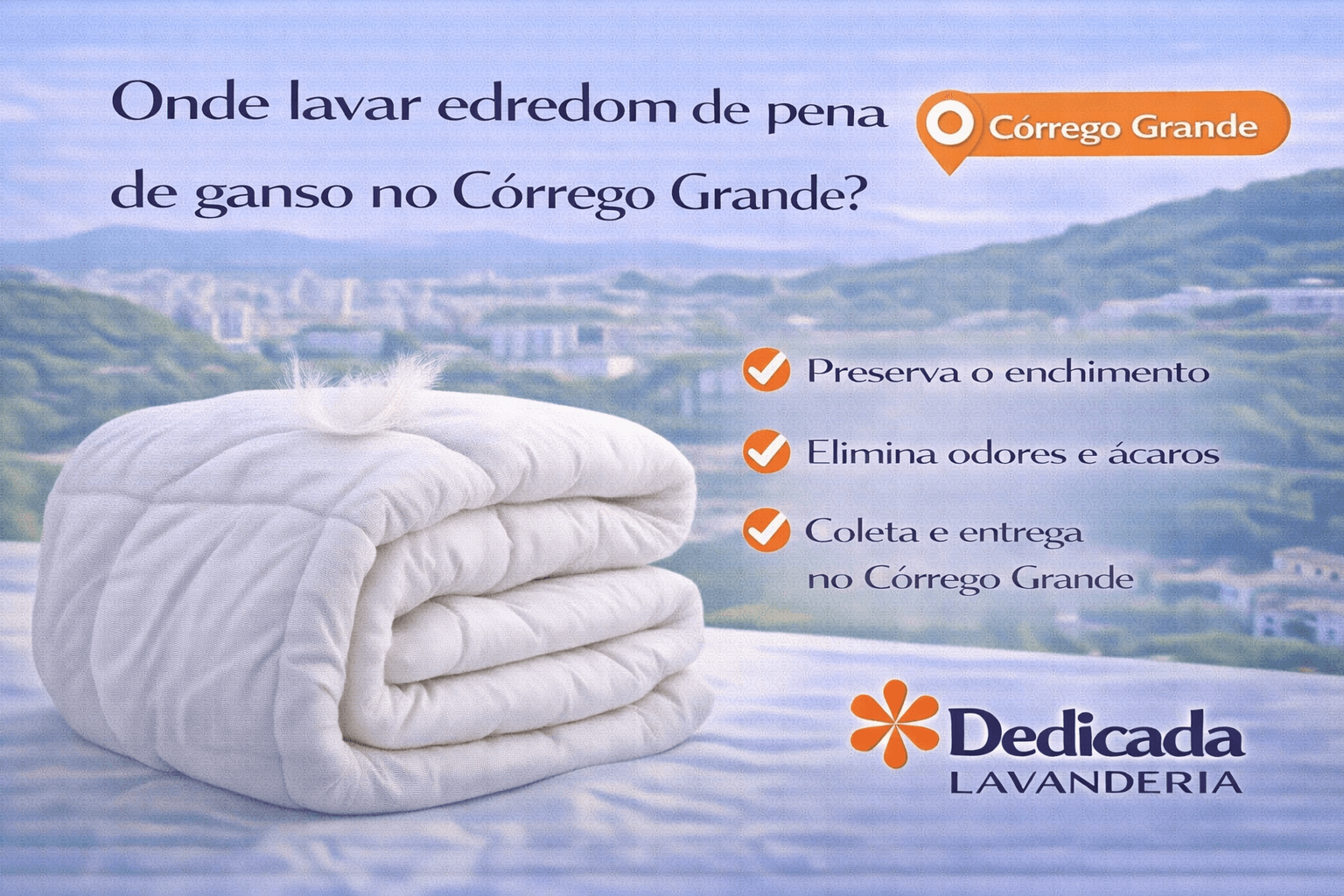 Lavanderia Florianópolis onde lavar edredom de pena de ganso no Córrego Grande