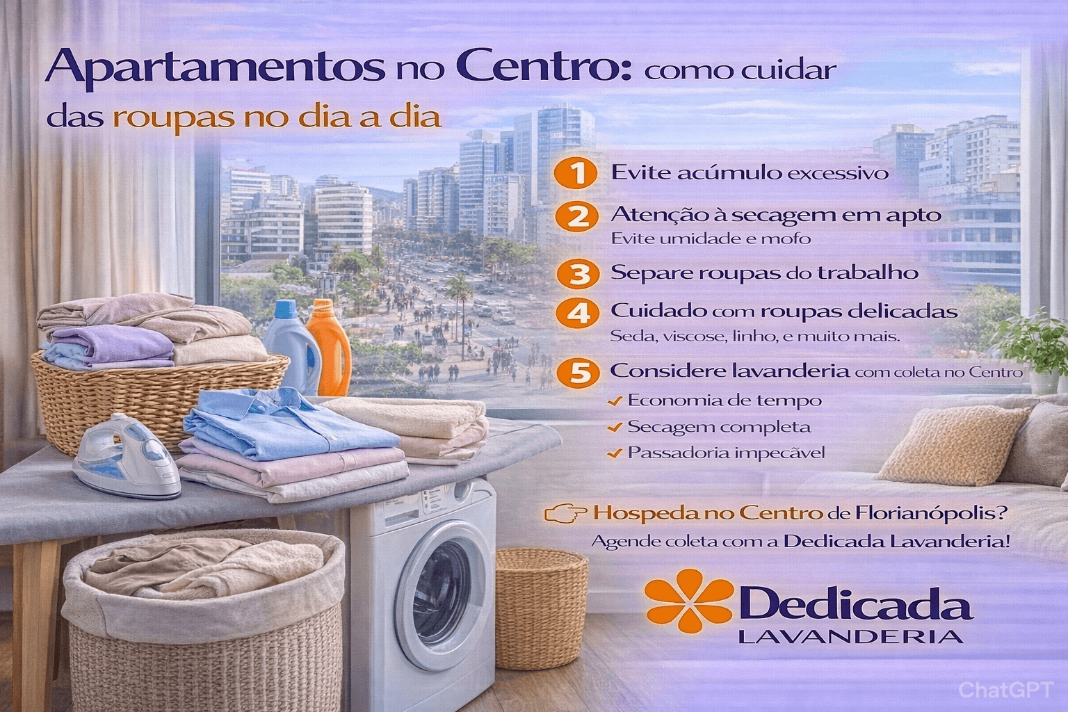 Lavanderia Florianópolis para quem mora no centro