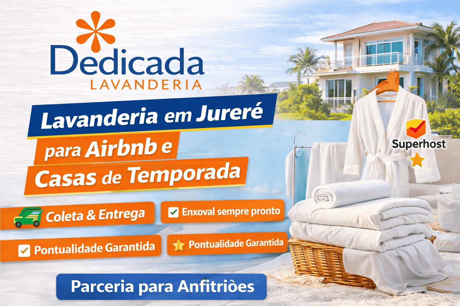 Lavanderia Jurerê Enxoval Airbnb