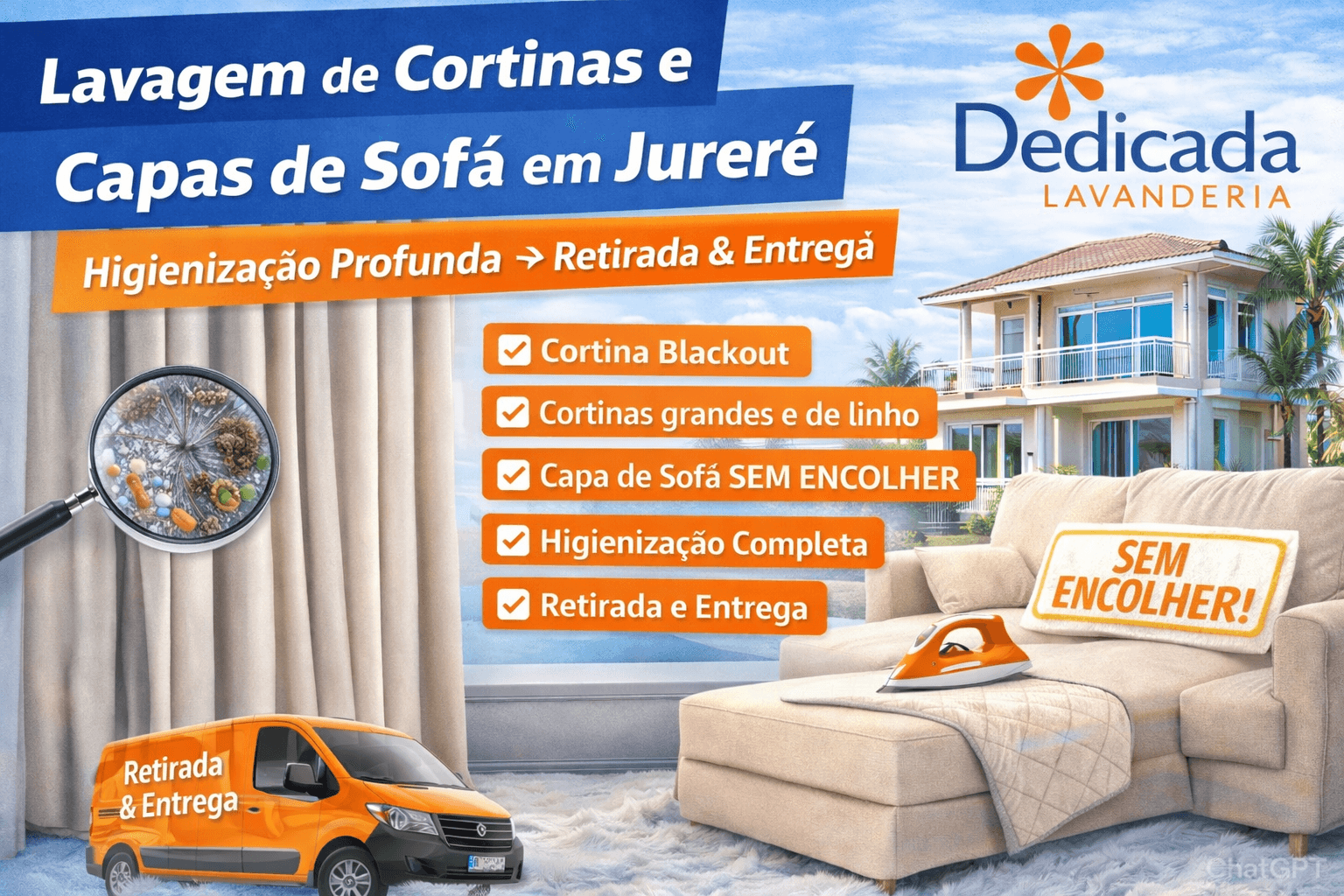 Lavanderia Jurerê Lavagem de Cortinas e Capas de Sofá