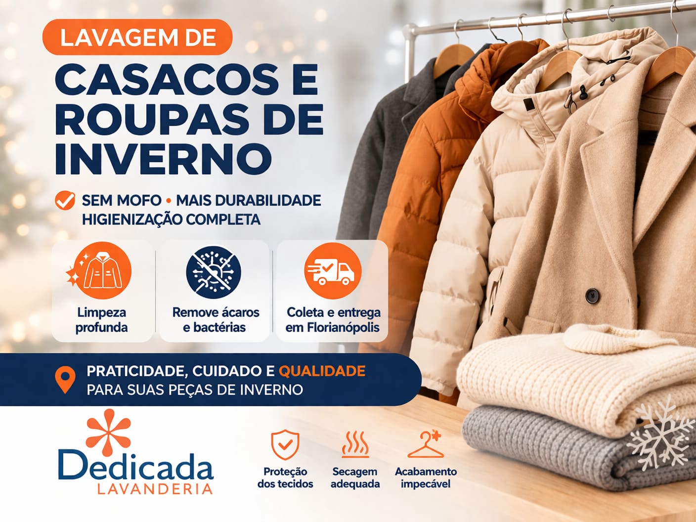 Lavanderia Florianópolis Casacos e Roupas de Inverno