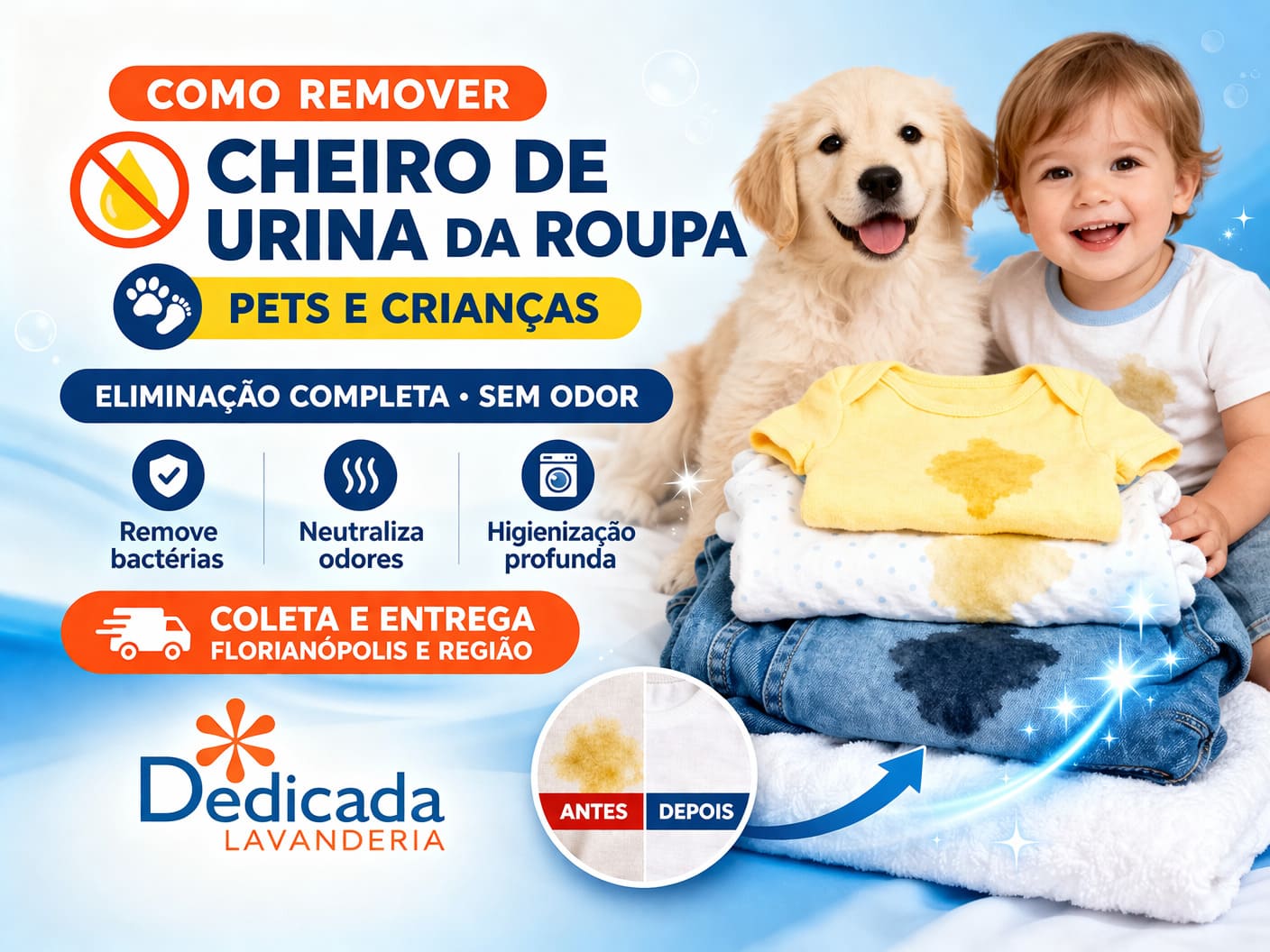 Lavanderia Florianópolis Como Remover Cheiro Urina Pets e Crianças