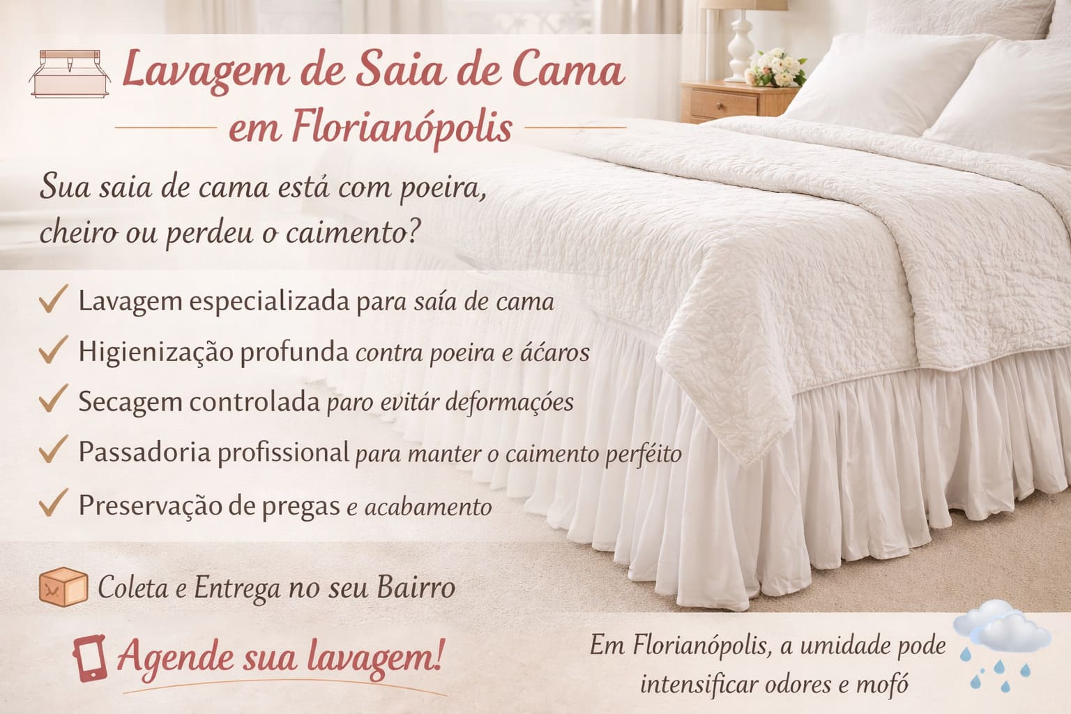Lavanderia Florianópolis Lavagem Saia de Cama