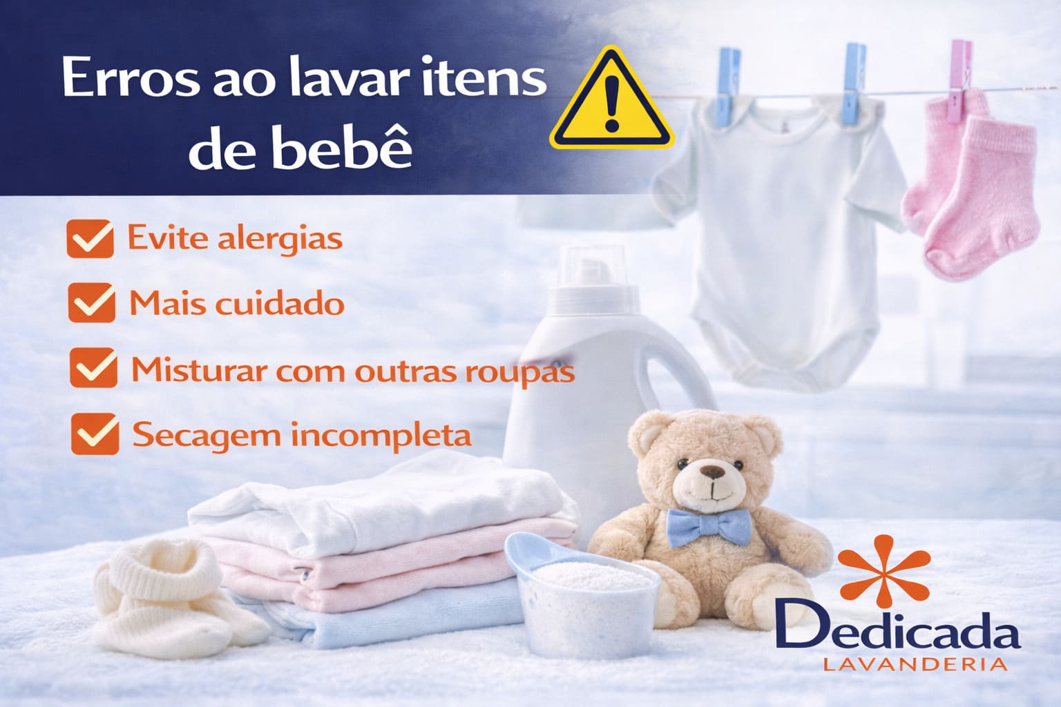 Lavanderia Florianópolis Erros ao Lavar Itens de Bebe